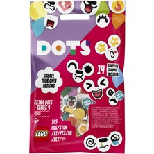 LEGO DOTS Ekstra DOTS # Seri 4 41931 - Çocuklar için Yaratıcı Kendin Yap Oyuncak Dekorasyon Yapım Seti (105 Parça)