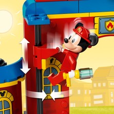 LEGO # Disney Mickey  Arkadaşlarının İtfaiye Merkezi ve Kamyonu 10776 Eğlenceli İtfaiye Oyuncak Yapım Seti (144 Parça)