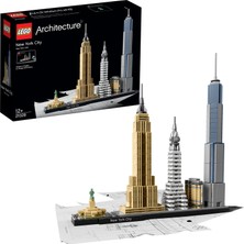 LEGO® Architecture New York City 21028 - Seyahat, Mimari ve Tarih Meraklısı Yetişkinler için Koleksiyonluk Yapım Seti (598 Parça)