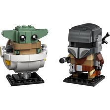 LEGO® BrickHeadz# Star Wars# The Mandalorian# & The Child 75317- 10 Yaş ve Üzeri Star Wars Sevenler İçin Baby Yoda İçerenYaratıcı Oyuncak Yapım Seti (295 Parça)