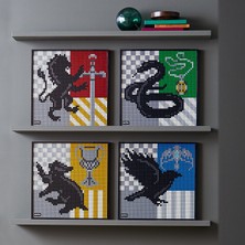 LEGO ART Harry Potter# Hogwarts# Crests Yapım Seti 31201 - Hobileri ve Koleksiyonluk Eşyaları Seven Yetişkinler için Koleksiyonluk ve Sergilenebilir Duvar Dekoru Yapım Seti (4249 Parça)