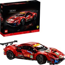 LEGO Technic Ferrari 488 GTE #AF Corse #51# 42125 - Spor Araba Seven Yetişkinler İçin Koleksiyonluk Yaratıcı Oyuncak Model Yapım Seti (1677 Parça)