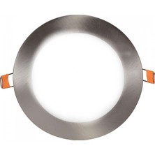 18W Saten Kasa Yuvarlak Panel LED Armatür Beyaz