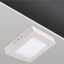 24W Beyaz Sıva Üstü Kare LED Panel Armatür Beyaz