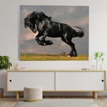 Deko Gonya Şemsiye ile Güneşlenen Köpek Kanvas Tablo