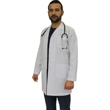 Safa Forma Klasik Yaka Erkek Doktor Önlüğü , Hemşir , Öğretmen , Lab Eczacı Laboratuvar Önlüğü , Beyaz Önlük