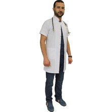 Safa Forma Hakim Yaka Erkek Doktor Önlüğü , Hemşir , Öğretmen , Lab Eczacı Laboratuvar Önlüğü , Beyaz Önlük