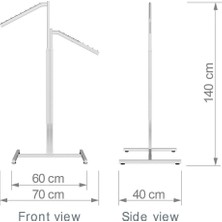 Gökhan Dekorasyon Çift Taraflı Metal Stand