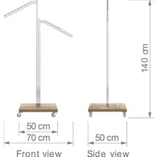 Gökhan Dekorasyon Çift Taraflı Metal Stand