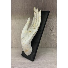 Miamantra Buda Eli Askılık / Duvar Panosu- Beyaz (33 Cm)