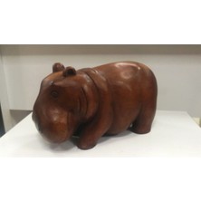 Miamantra Ahşap Hipopotam / Su Aygırı (20 Cm)