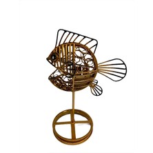 Miamantra Metal Gold Balık Masa Lambası (50 Cm)