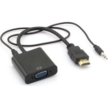 Ancheyn HDMI To VGA Ses Destekli Dönüştürücü Kablo Çevirici Adaptör 4488