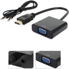 Ancheyn HDMI To VGA Ses Destekli Dönüştürücü Kablo Çevirici Adaptör 4488