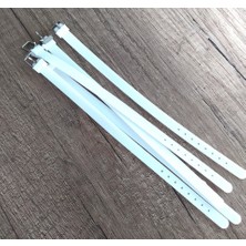 Hd Marketim 5 Li Silikon Ayarlanabilir 08 mm Charm Takılabilen Bileklik Beyaz