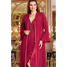 Jeremi 245 Çeyizlik Saten 6'lı Set-Bordo