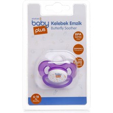 Baby Plus Tekli Damaklı Emzik Mor 6-18 Ay