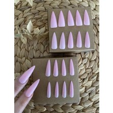 SYBELLE KOZMETİK 20 Adet Pembe  Takma Tırnak