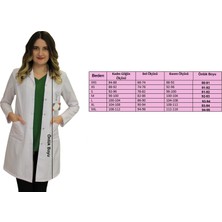 Safa Forma Gömlek Yaka Kadın Orta Boy - Uzun Kol Doktor Önlüğü , Öğretmen Önlüğü , Hastane Forması , Beyaz Önlük