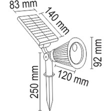 LED Aydınlatma Solar 7W Beyaz - H99816