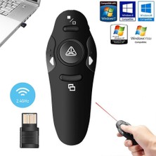 Good Shop 2.4ghz Kablosuz Fare USB Powerpoint Sunumu Ppt Flip Pen Pointer Clicker Presenter, Kırmızı Işıklı Uzaktan Kumandalı Pc Faresi (Yurt Dışından)