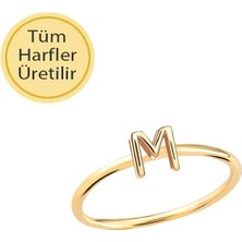 Engingold 14 Ayar Altın M Harfli Yüzük