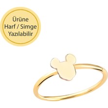 Engingold 14 Ayar Altın Mickey Mouse Yüzük