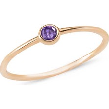 Engingold 14K Altın Ametist Taşlı Yüzük