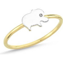 Engingold 14 Ayar Altın Fil Figürlü Yüzük