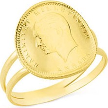 Engingold 22 Ayar Ata Çeyrek Altın Yüzük