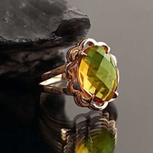 Engingold 14 Ayar Altın Zultanit Taşlı Yüzük