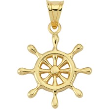 Altın Sepeti Altın Dümen Denizci Kolyesi Ucu