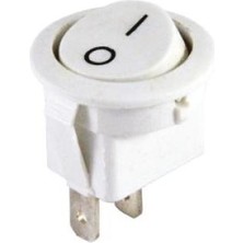 End Elektrik Yuvarlak Işıksız Anahtar (Beyaz)