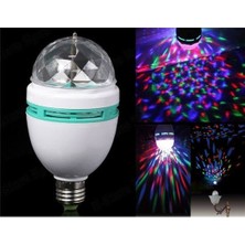 Herşeyburada Döner Başlıklı Renkli Disko Dekoratif Ampul Priz Aparatı Hediyeli