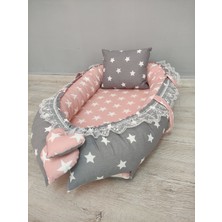 Babynest Dünyası Gri Yıldız,pembe Yıldız Orijinal  Babynest ve Yastık