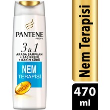 Pantene Nem Terapisi 3'ü 1 Arada Şampuan ve Saç Bakım Kremi 470 ml