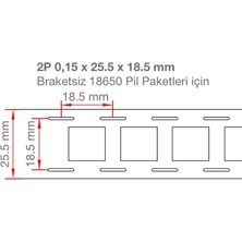 Fusion Tech 2p Braketsiz 18650 Pil Punta Için Nikel Kaplama Şerit 5 Metre (0,15 x 25.5 x 18.5 Mm)