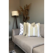 Deco Çizgi Desenli Minimal Modern Kırlent Kılıfı