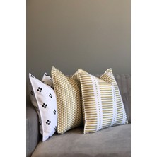 Deco Çizgi Desenli Minimal Modern Kırlent Kılıfı