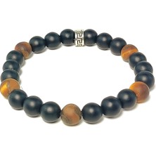 Taş Rüyası Mat Obsidyen Kaplangözü Bileklik