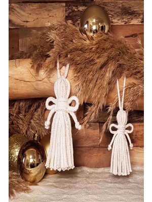 Emtory Home  7 Adet Makrome Melek Duvar & Ağaç Süsü