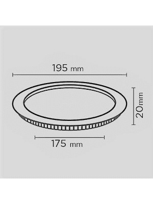 Yuvarlak Slim Kasa LED Panel Armatür 15W Doğal Beyaz 4000K