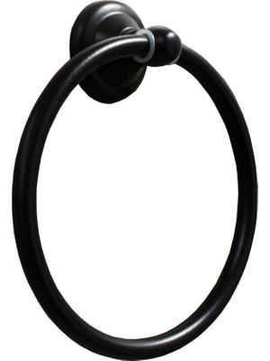 Lider Dicle Mat Siyah Renk Yuvarlak Havluluk 816-4