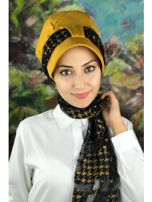 Butik Ambar Bal Rengi Tesettür Kadın Şapka