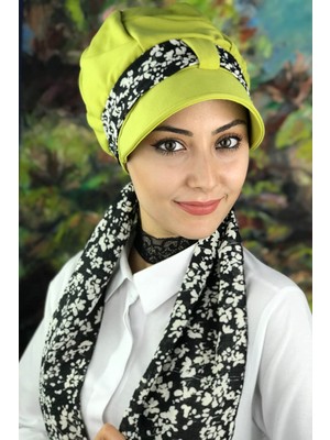 Butik Ambar Fıstık Yeşili Tesettür Şapka