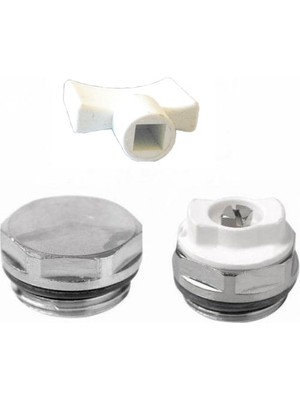 Albaksan Otomat Radyatör/havlupan Purjör + Kör Tapa + Anahtar, 3 Lü Ürün