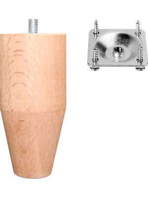 Ahşap Koltuk Ayağı / Uzunluk: 12 cm / Çap :5.5 cm
