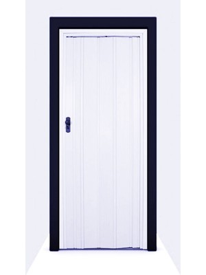 Dekoraks Akordeon Kapı, Beyaz Düz Renkli, 87X200CM