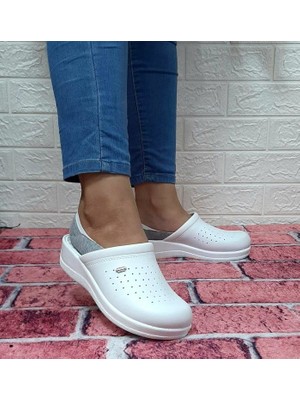 Gezer Sabo Beyaz Ortapedik Terlik Erkek Günlük Kullanım İçin Konforlu ve Şık