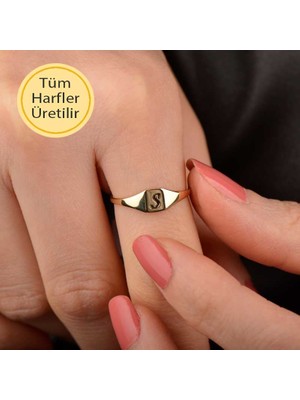 Engingold 14 Ayar Sade Altın S Harf Yüzük